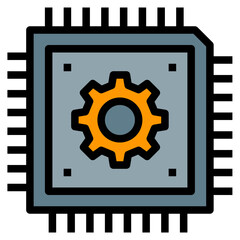 chip filled outline icon