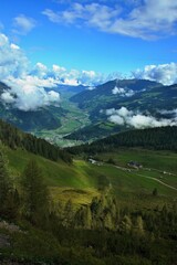 Austrian Alps - view from the footpath from the upper station of the Gerlossteinbahn cable car to the top of Gerlosstein