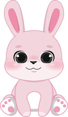Pink Rabbit Cartoon Character