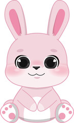 Pink Rabbit Cartoon Character