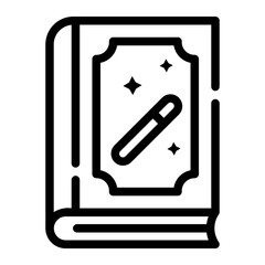 magic book line icon
