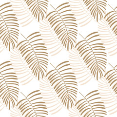 Seamless vector pattern of fern leaves. Printing on wallpaper and fabric.