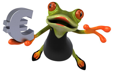 Fun frog - 3D Illustration