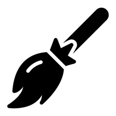magic broom glyph icon