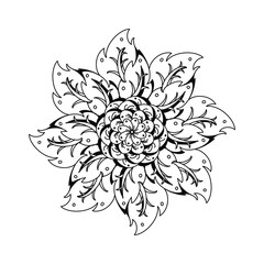 Mandala. Mandala flower cycle line, traditional beautiful mandala pattern, mandala pattern Flower lines.