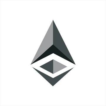 Three Dimensional Triangle Logo Design Vector With Pyramids.