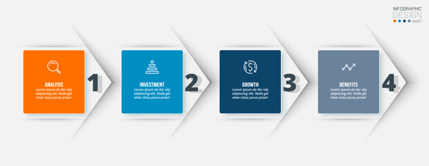Timeline chart business infographic template.