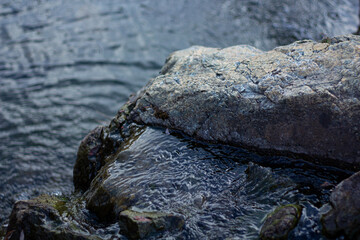 Stream flows into the lake