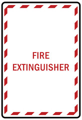 Obraz premium Fire emergency fire extinguisher sign and label