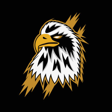 eagle mascot logo design vector with modern illustration concept style for esport emblem printing  t-shirt