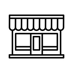 Shop store icon. Marketplace. Pictogram isolated on a white background.