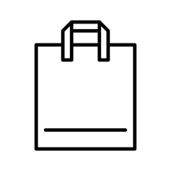 Shopping bag icon. Paper bag. Pictogram isolated on a white background.