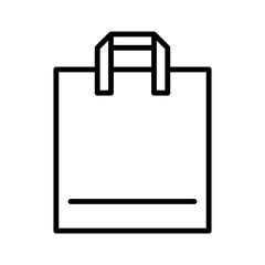 Shopping bag icon. Paper bag. Pictogram isolated on a white background.