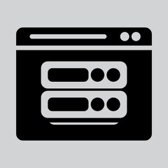 Obraz premium Database icon in solid style about browser, use for website mobile app presentation