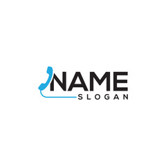 Call center creative business logo design and vector icon.