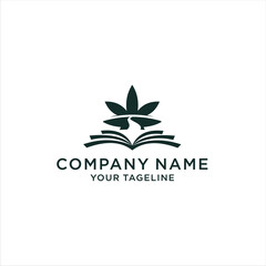 Medical marijuana with green colour vector lone simple template