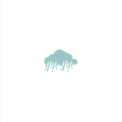 Rain Icon in trendy flat style isolated on grey background. Cloud rain symbol for your web site design, logo, app, UI