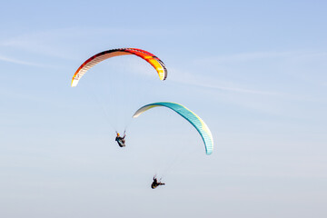 paragliders over Weymouth UK