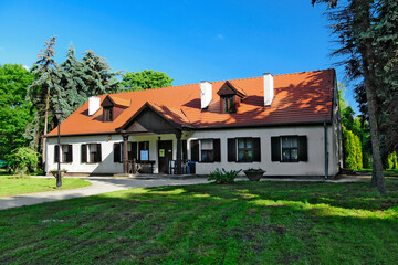 Fototapeta na wymiar Maria Dabrowska's manor house in Russow, Greater Poland Voivodeship, Poland
