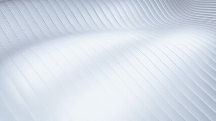 3d render white stripe wave background