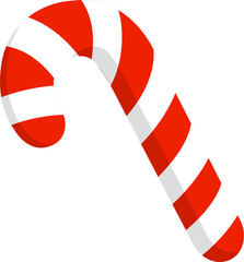 Elements of Christmas: candy canes, candy in stripes, Christmas candy, vector cartoon style