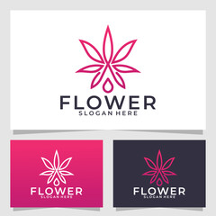 Fototapeta na wymiar flower logo vector design template