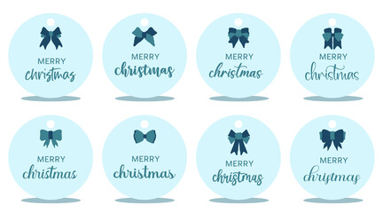 Merry Christmas tags set. Christmas printable gift tags.