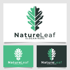 nature leaf logo vector design template