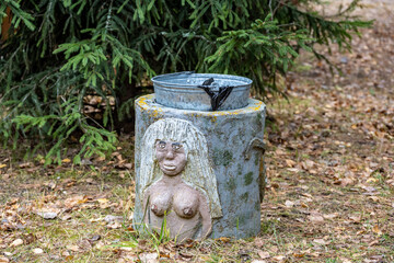 country estate in the old form decorated with folk art