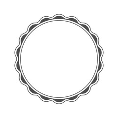 Undulate frame with blank space. Framing graphic design template. Symbol isolated on white background. Vector illustration