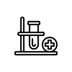 Test tube icon. outline icon