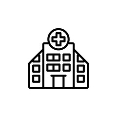 Hospital building icon. outline icon