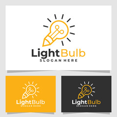 light bulb logo vector design template