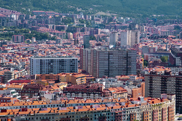 Fototapeta na wymiar cityscape from Bilbao city, basque country, spain, travel destinations
