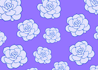 seamless pattern with succulent