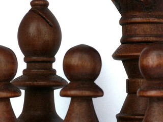 Chess - Strategy and tactics game - Set of pieces and checkerboard (King - Queen - Bishop - Knight - Rook - Pawn)	
