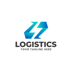 Abstract Arrow, Lightning Bolt, Speed, Fast Icon for Logistic, Finance and your Business Company Logo Vector With Arrow
