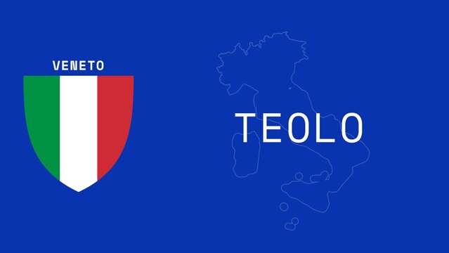 Teolo: Illustration mit dem Ortsnamen der italienischen Stadt Teolo in der Region Veneto