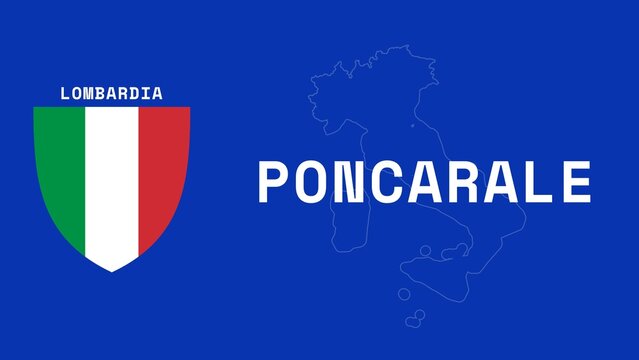 Poncarale: Illustration mit dem Ortsnamen der italienischen Stadt Poncarale in der Region Lombardia