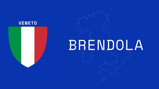 Brendola: Illustration mit dem Ortsnamen der italienischen Stadt Brendola in der Region Veneto