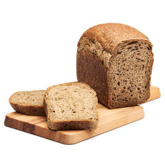 loaf of bread on cutting board