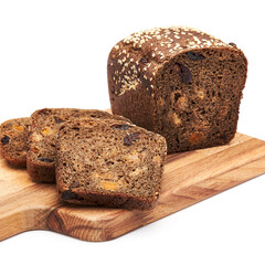 loaf of bread on cutting board