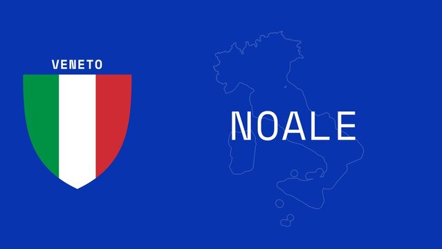 Noale: Illustration mit dem Ortsnamen der italienischen Stadt Noale in der Region Veneto