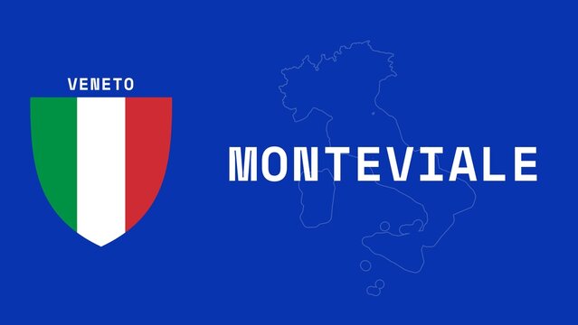 Monteviale: Illustration mit dem Ortsnamen der italienischen Stadt Monteviale in der Region Veneto