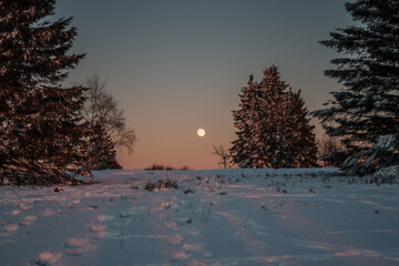Winterabend auf dem Kahlen Asten