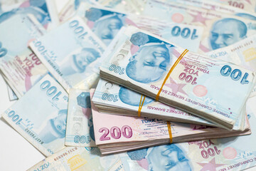 Turkish Lira, Turk Parasi, Turkish Money (Turkish Turk Parasini Sayan Adam Eli)