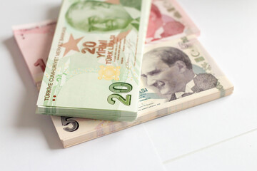 Turkish Lira, Turk Parasi, Turkish Money (Turkish Turk Parasini Sayan Adam Eli)