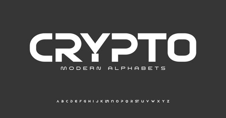 Sports modern line font typography. Typeface urban style tech fonts for technology. Creative minimalist typographic design.