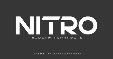 Sports modern line font typography. Typeface urban style tech fonts for technology. Creative minimalist typographic design.
