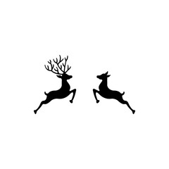 Simple deer and gazelle icon vector illustration on a white background